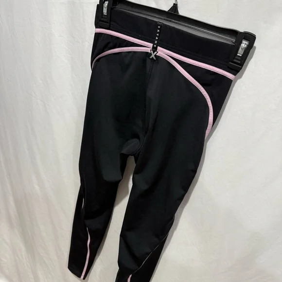 Savage X Fenty Leggings S Black Pink Contrast Stitch High Waist Athleisure Yoga - Picture 7 of 11